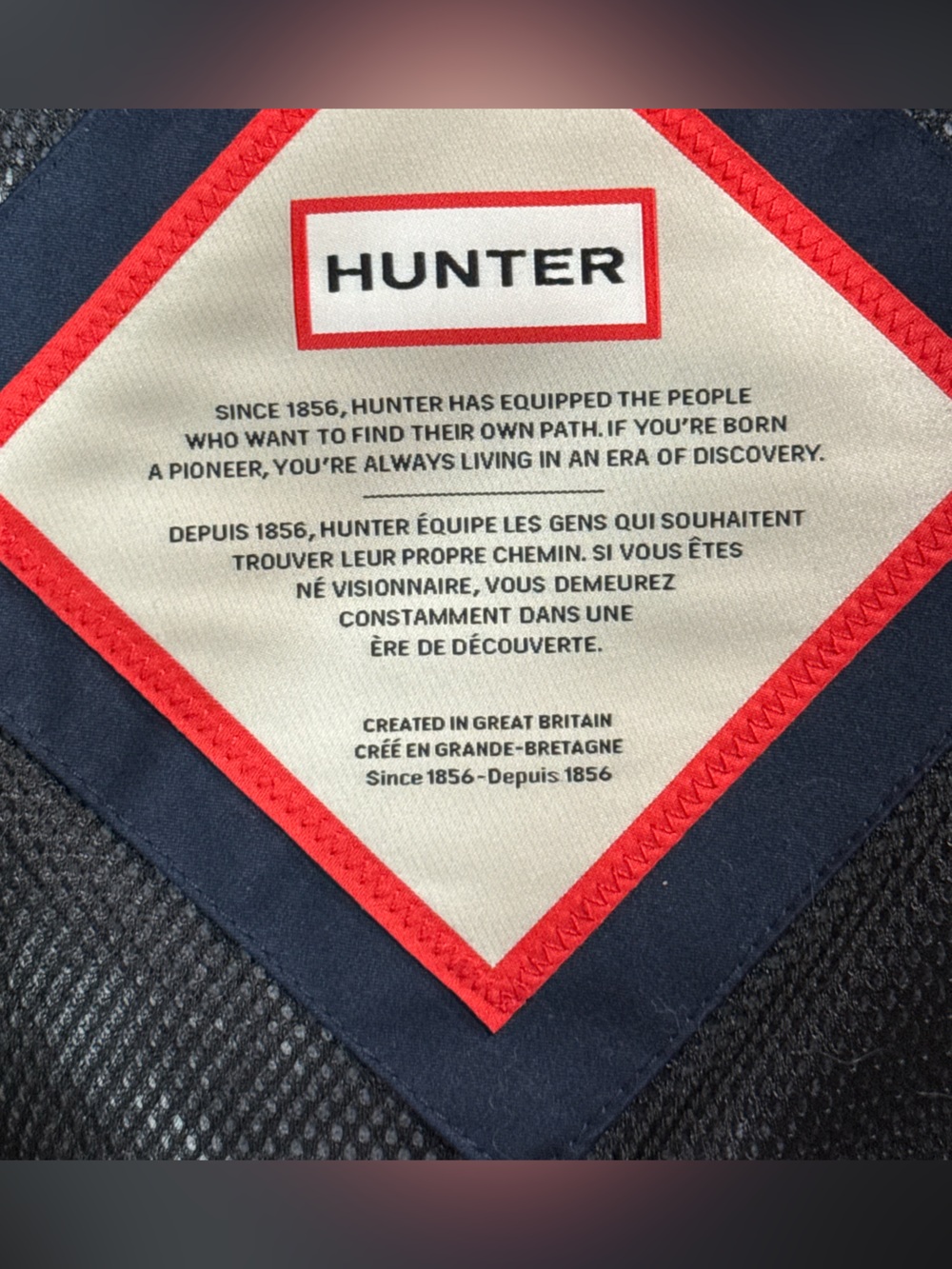 Hunter Women's Navy Hooded Lightweight Rain Jacket NWOT Size Medium - Picture 9 of 12